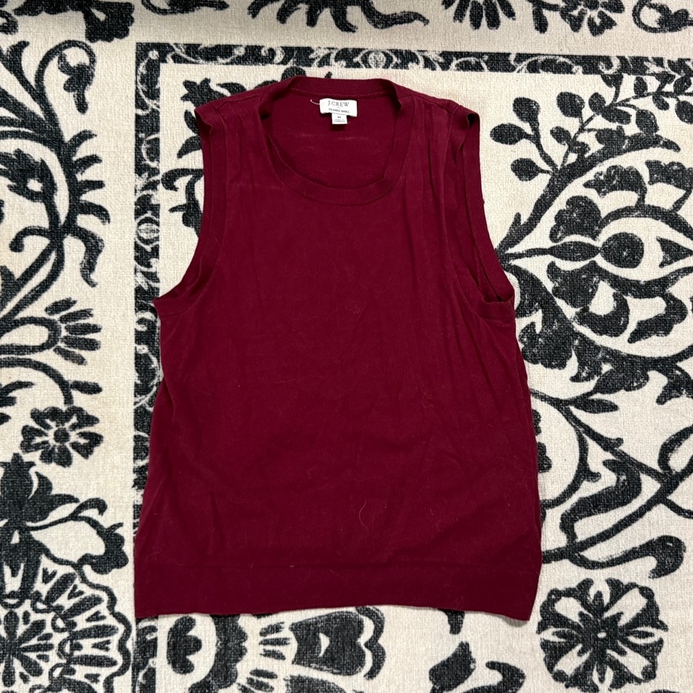 J. Crew Rich Burgundy Tank Top